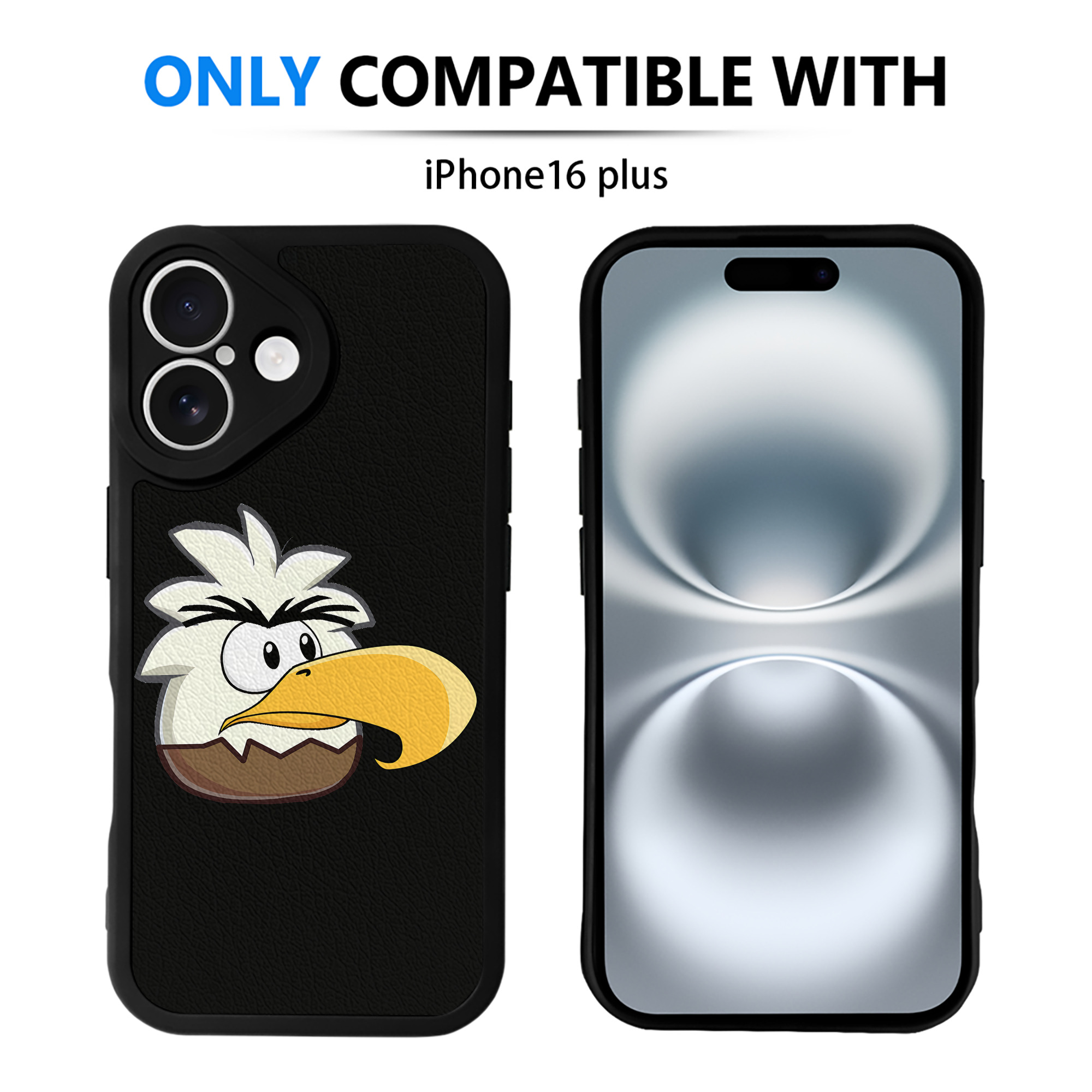 （画像用） Angry Birds アングリーバード 【iPhone 16シリーズ対応】シリコンスマホケース（レザー調） 材質：シリコン